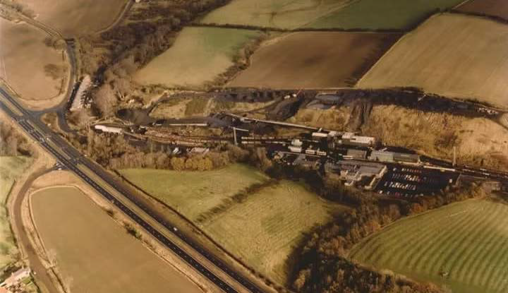 1980s aerial view of Whittle Colliery